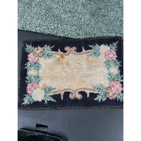 Vintage Miniature Rectangular Dollhouse Rug Handmade Occupied  Japan MC - Picture 12 of 13